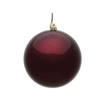 Boule de Noël bordeaux — fini à effet bonbon