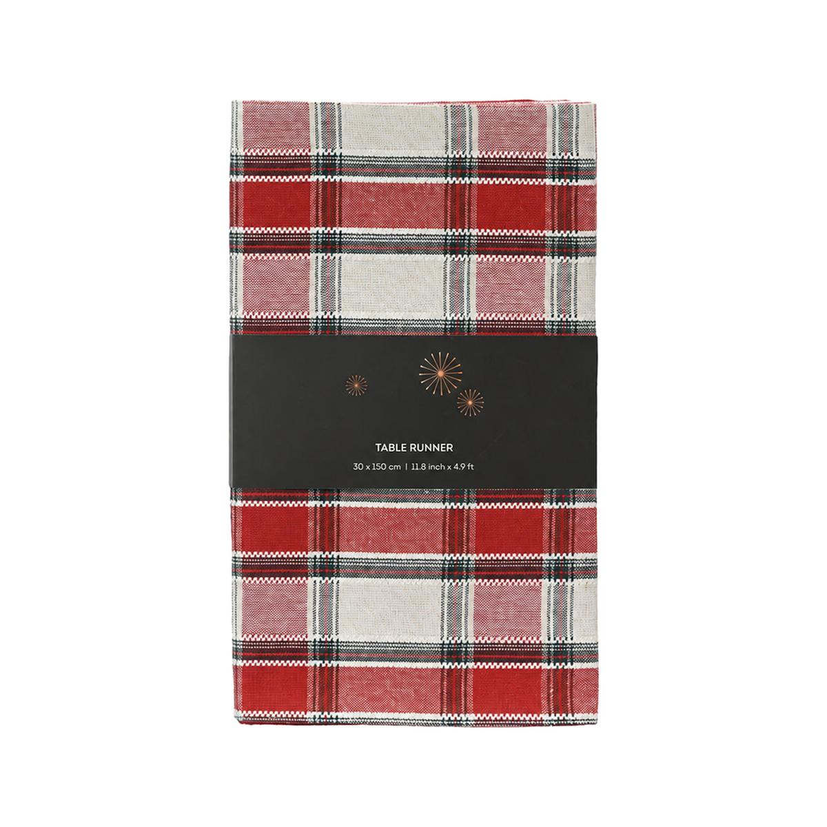 Chemin de table de Noël en coton tartan – Tartan crème