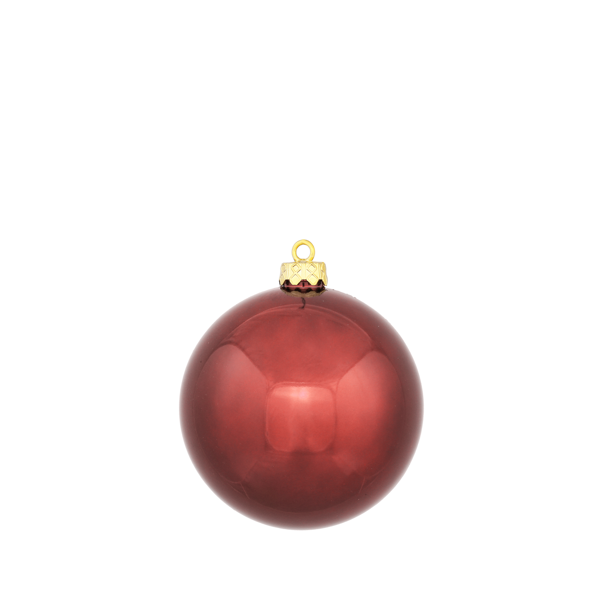 Boule de Noël lie-de-vin — fini brillant