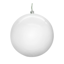 Boule de Noël blanche — fini brillant — sans joint