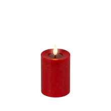 Ensemble de 3 bougies LED pilier – Rouge — Composant du lot : moyenne