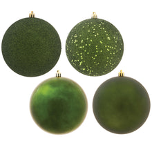 Boules de Noël assorties – vert mousse – 3 po – boîte de 16