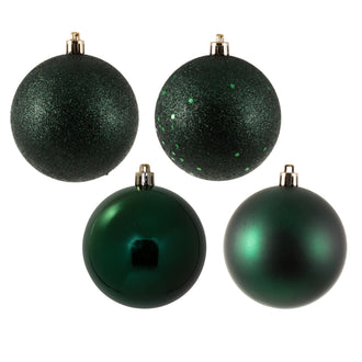 Boules de Noël à quatre finis — vert nuit