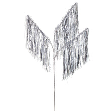 Tige décorative de stalactites en lamé à trois pointes – argent – 36 po