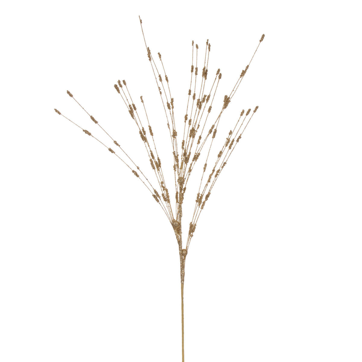 Tige décorative de baies — or — fini pailleté