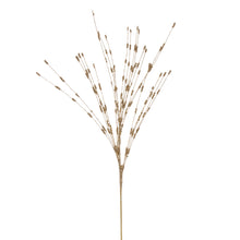 Tige décorative de baies — or — fini pailleté