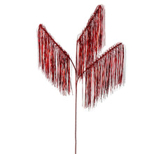 Tige décorative de stalactites en lamé à trois pointes – rouge – 36 po