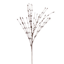 Tige décorative de baies — moka — fini pailleté