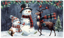 Tapis décoratif – Bonhomme de neige et renne