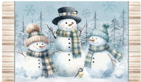 Tapis décoratif – Trio de bonhommes de neige