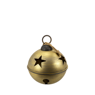 Grelot étoilé en métal laiton antique – 16 po