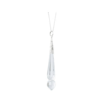 Ornement pampille de Noël en verre – Modèle 3 · Transparent irisé
