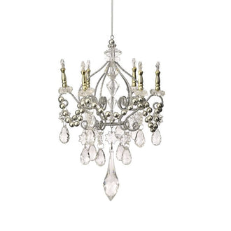 Ornement chandelier de Noël en métal et cristal