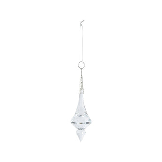 Ornement pampille de Noël en verre – Modèle 2 · Transparent irisé
