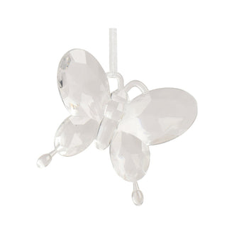 Ornement papillon – Modèle 3 · Transparent / Argent / Irisé