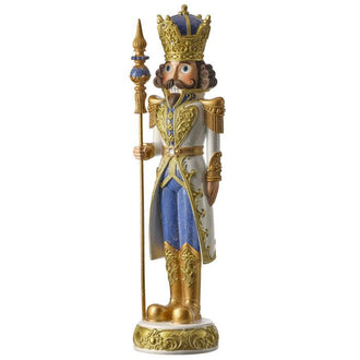 Casse-noisette décoratif royal à couronne – Bleu foncé et champagne