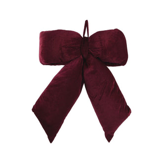 Grand nœud de Noël en polyester – Bordeaux