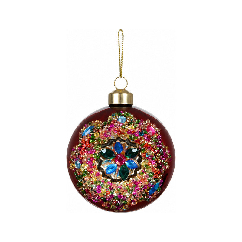 Boule de Noël en verre à bijoux – Bordeaux