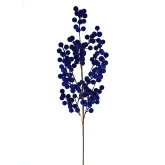 Tige de baies floquées – Bleu
