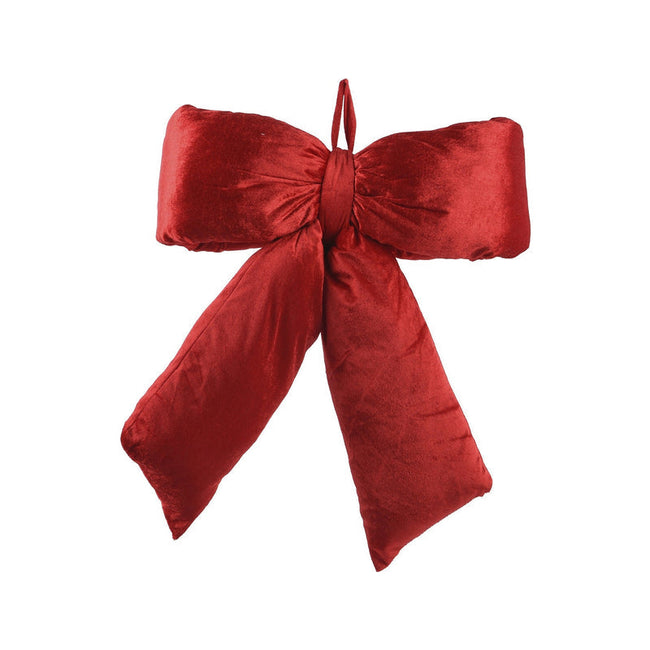 Grand nœud de Noël en polyester – Rouge