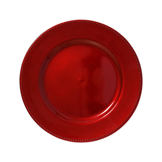 Assiette de présentation de Noël laquée – Rouge