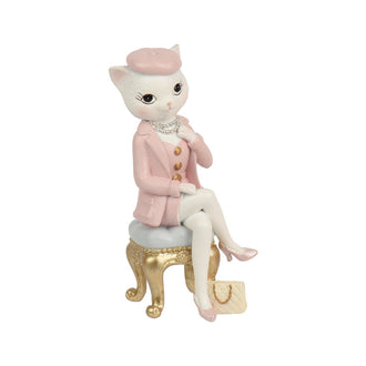 Figurine chat élégante – Assise · Modèle 1 · Multicolore