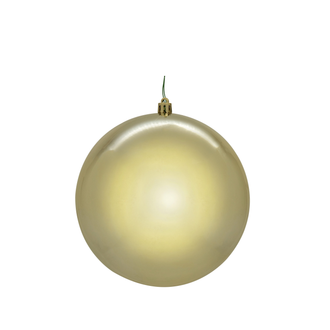 Boule de Noël champagne — fini brillant — sans joint