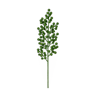 Tige décorative pailletée à baies – Vert