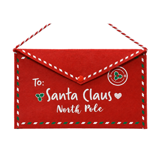 Lettre décorative du Père Noël – Père Noël au pôle Nord – petit · Rouge / Blanc