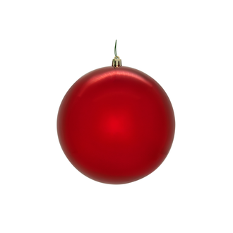 Boule de Noël rouge — fini brillant — sans joint