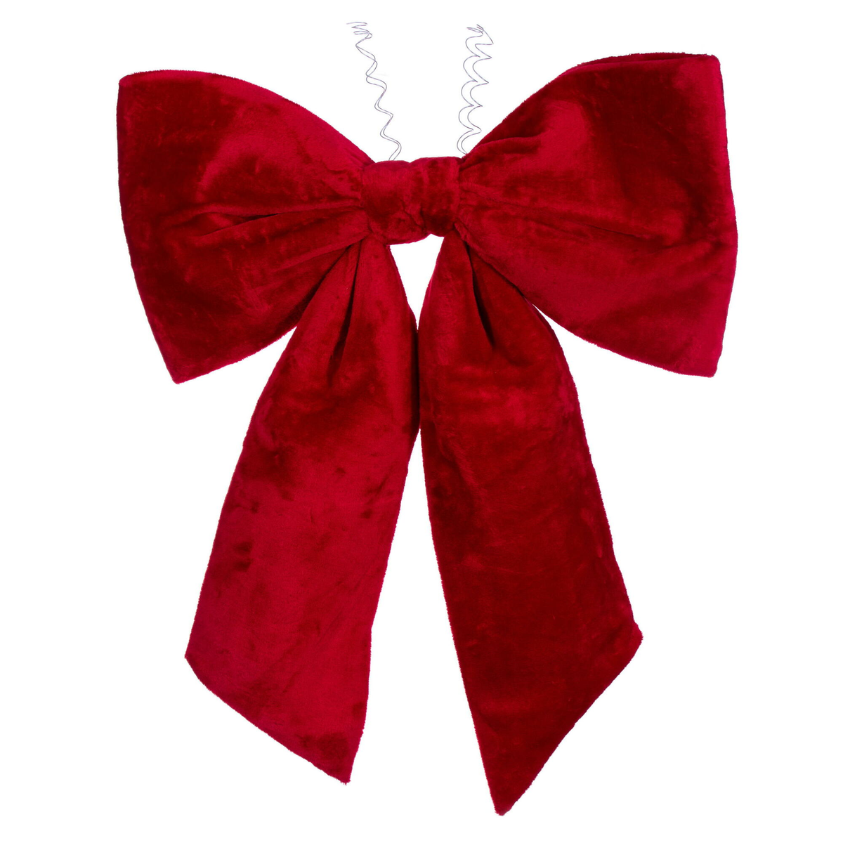 Nœud de Noël en fausse fourrure — rouge
