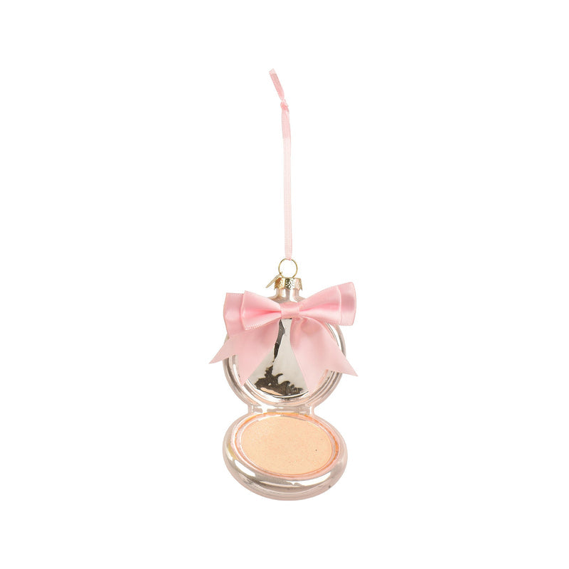 Ornement de Noël accessoires – Poudrier · Rose pâle