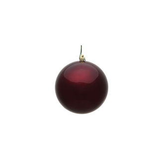 Boule de Noël bordeaux — fini à effet bonbon