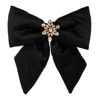 Boucle pour bouteille en satin – Noir