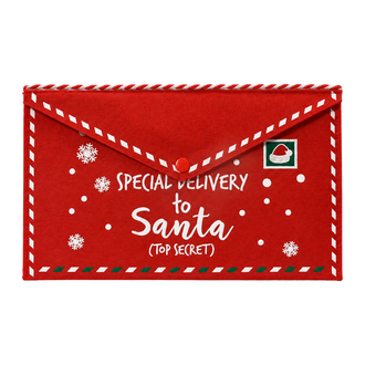 Lettre décorative au Père Noël « Special Delivery » – petit format · Rouge / Blanc