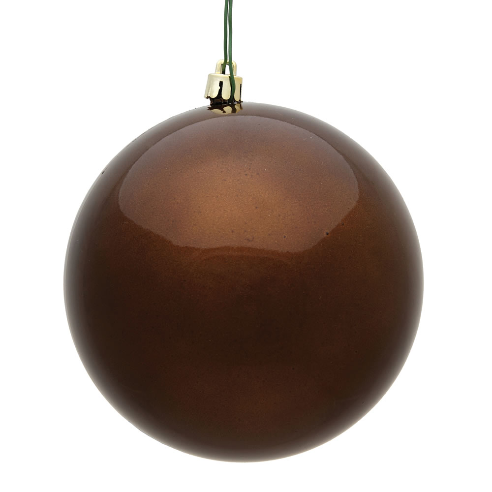 Boule de Noël moka — fini à effet bonbon — sans joint