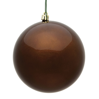 Boule de Noël moka — fini à effet bonbon — sans joint