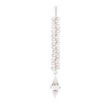Ornement de Noël transparent à perles – Pointe facettée