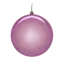Boule de Noël rose — fini brillant — sans joint