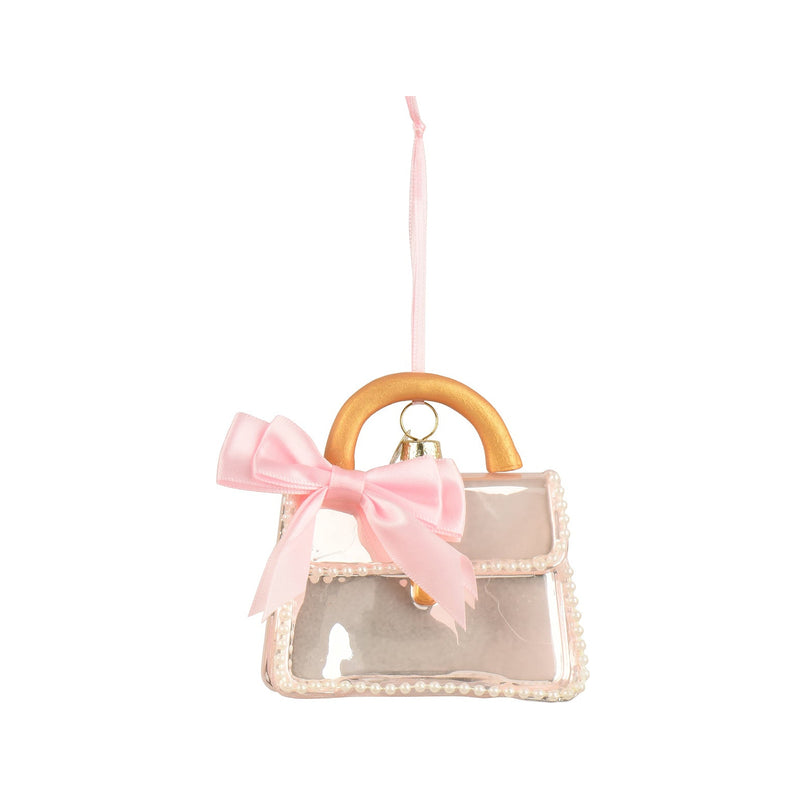 Ornement de Noël accessoires – Sac à main · Rose pâle