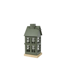 Lanterne maison de Noël en fer – Gris