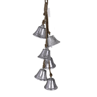 Ensemble de 6 ornements clochettes suspendus – Argent