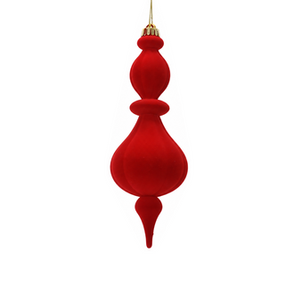 Ornement de Noël floqué – Modèle 4 · Rouge