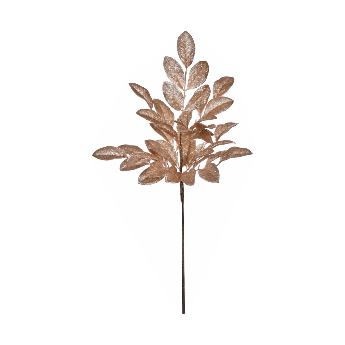 Buisson décoratif de feuillage de pommier — café au lait — fini pailleté