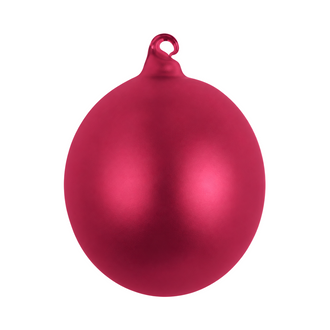Boule de Noël mate, rouge couture, 12 cm