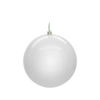 Boule de Noël blanche — fini nacré — sans joint