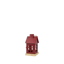 Lanterne maison de Noël en fer – Rouge