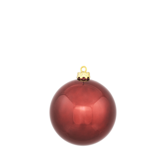 Boule de Noël lie-de-vin — fini brillant