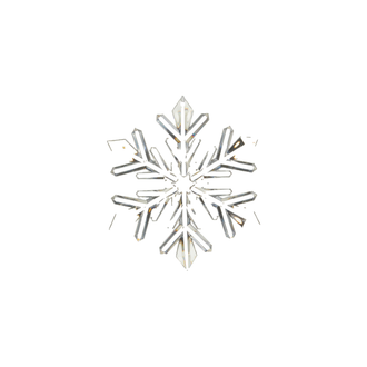 Ornement flocon de neige transparent – Branches pointues