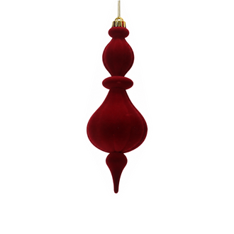 Ornement de Noël floqué – Modèle 2 · Rouge